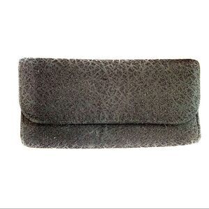 Vtg Black on black metallic Jaquard evening bag